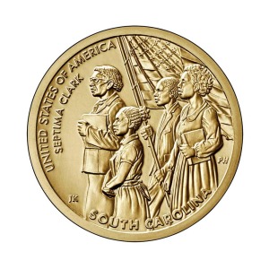 STATI UNITI - 2020 - 1 $ Innovazioni: Septima Poinsette Clark (South Carolina) - Coppia zecche D + P FDC