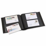LEUCHTTURM - Album per 200 FDC C6 con fogli neri a 2 tasche con custodia - Blu