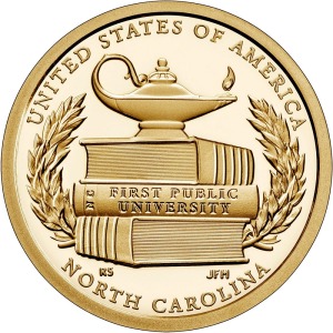 2021 1 Dollaro Prima Universita pubblica North Carolina USA