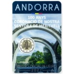 2021 2 Euro 100° dell incoronazione di Nostra Signora di Meritxell FDC in blister Andorra blister 1