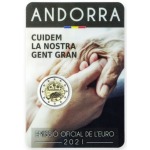 2021 2 Euro Prendiamoci cura dei nostri anziani FDC in blister Andorra blister 1