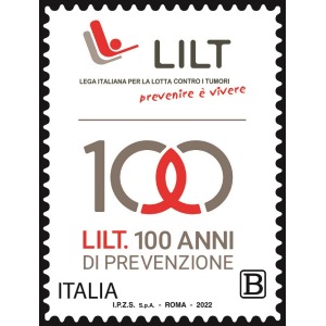 2022 100° della LILT Lega Italiana per la Lotta contro i Tumori 1 v. Italia
