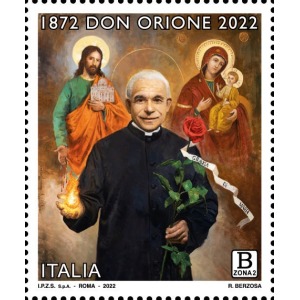 ITALIA - 2022 - 150° della nascita di San Luigi Orione - 1 v. (E.C. di Italia con SMOM, Vaticano, Argentina)