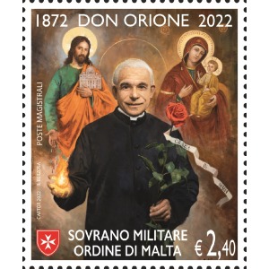 SMOM - 2022 - 150° della nascita di San Luigi Orione - 1 v. (E.C. di SMOM con Italia, Vaticano, Argentina)