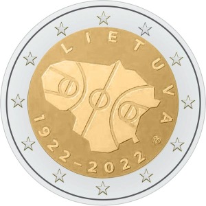 LITUANIA - 2022 - 2 € 100 anni di pallacanestro in Lituania - FDC da rotolino