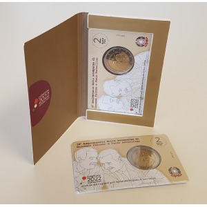 ITALIA - 2022 - 2 € 30° della scomparsa di Giovanni Falcone e Paolo Borsellino - FDC in folder