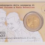 ITALIA - 2022 - 2 € 30° della scomparsa di Giovanni Falcone e Paolo Borsellino - FDC in folder