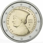 SAN MARINO - 2022 - 2 € 350° della scomparsa di Piero della Francesca - FDC in folder