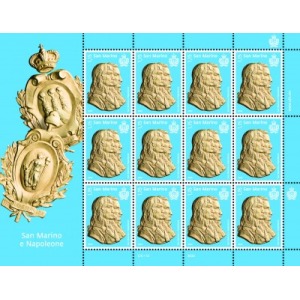 SAN MARINO - 2022 - 200° della scomparsa di Napoleone Bonaparte - 1 MF da 12 v. con illustrazione