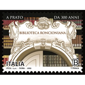 ITALIA - 2022 - 300° della Biblioteca Roncioniana - 1 v. con codice a barre