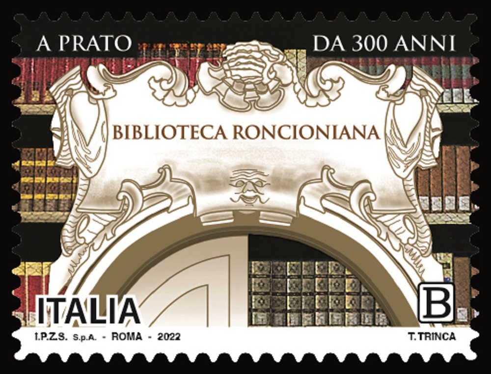 2022 300° della Biblioteca Roncioniana 1 v. Italia ITALIA - 2022 - 300° della Biblioteca Roncioniana - 1 v. con codice a barre