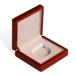 LEUCHTTURM - Astuccio SIENA in legno a 1 casella rotonda per Magic Capsules L - Mogano