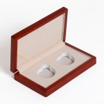 LEUCHTTURM - Astuccio SIENA in legno a 2 caselle rotonde per Magic Capsules S - Mogano