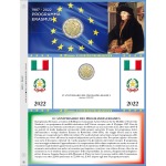Foglio 2 Euro COMMEMORATIVI sfusi Italia 2022 per le 3 emissioni Abafil 2