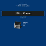 LINDNER - Strisce nere a morsetto da 129x90 mm - 8 pz.