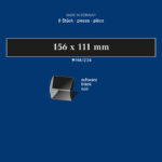 LINDNER - Strisce nere a morsetto da 156x111 mm - 8 pz.