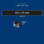 LINDNER - Strisce nere a morsetto da 165x95 mm - 10 pz.