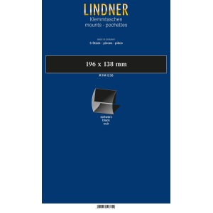 LINDNER - Strisce nere a morsetto da 196x138 mm - 5 pz.