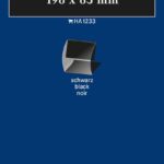 LINDNER - Strisce nere a morsetto da 198x83 mm - 8 pz.
