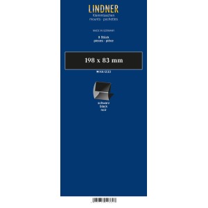 LINDNER - Strisce nere a morsetto da 198x83 mm - 8 pz.
