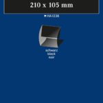 LINDNER - Strisce nere a morsetto da 210x105 mm - 6 pz.