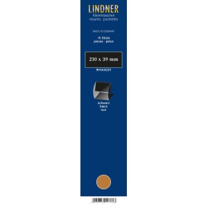 LINDNER - Strisce nere a morsetto da 210x39 mm - 15 pz.