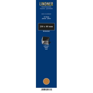 LINDNER - Strisce nere a morsetto da 210x40 mm - 15 pz.