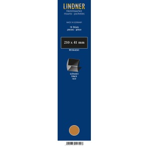 LINDNER - Strisce nere a morsetto da 210x41 mm - 15 pz.