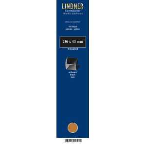 LINDNER - Strisce nere a morsetto da 210x43 mm - 15 pz.