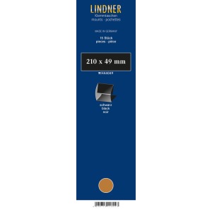 LINDNER - Strisce nere a morsetto da 210x49 mm - 15 pz.
