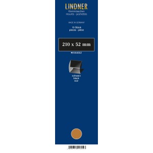 LINDNER - Strisce nere a morsetto da 210x52 mm - 15 pz.