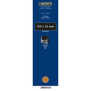 LINDNER - Strisce nere a morsetto da 210x53 mm - 15 pz.
