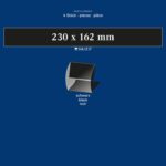 LINDNER - Strisce nere a morsetto da 230x162 mm - 4 pz.