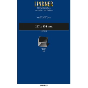 LINDNER - Strisce nere a morsetto da 237x154 mm - 4 pz.