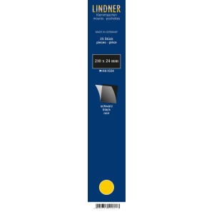 LINDNER - Strisce nere da 210x24 mm - 25 pz.