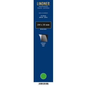 LINDNER - Strisce nere da 210x35 mm - 25 pz.