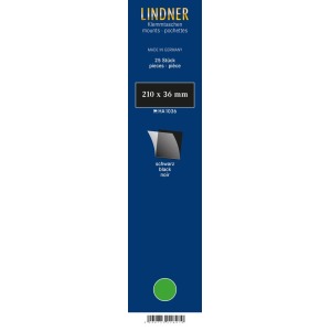 LINDNER - Strisce nere da 210x36 mm - 25 pz.