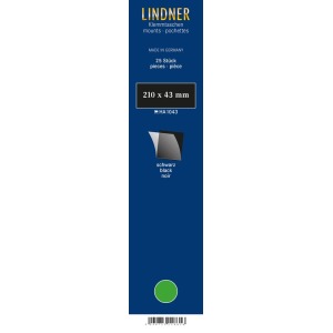 LINDNER - Strisce nere da 210x43 mm - 25 pz.