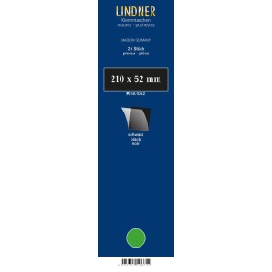 LINDNER - Strisce nere da 210x52 mm - 25 pz.