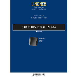 LINDNER - Strisce nere tubolari da 148x105 mm - 10 pz.