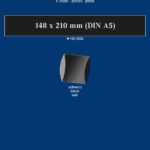 LINDNER - Strisce nere tubolari da 148x210 mm - 6 pz.