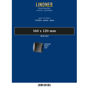 LINDNER - Strisce nere tubolari da 160x120 mm - 10 pz.