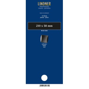 LINDNER - Strisce nere tubolari da 210x58 mm - 10 pz.