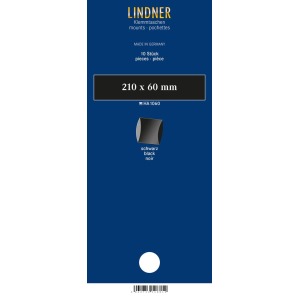 LINDNER - Strisce nere tubolari da 210x60 mm - 10 pz.