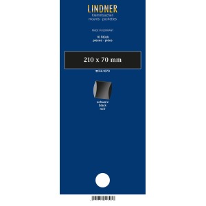 LINDNER - Strisce nere tubolari da 210x70 mm - 10 pz.