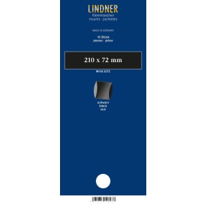 LINDNER - Strisce nere tubolari da 210x72 mm - 10 pz.
