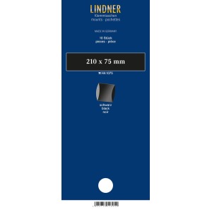 LINDNER - Strisce nere tubolari da 210x75 mm - 10 pz.