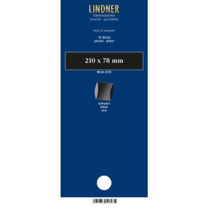 LINDNER - Strisce nere tubolari da 210x78 mm - 10 pz.