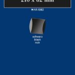 LINDNER - Strisce nere tubolari da 210x82 mm - 10 pz.