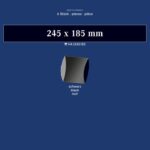 LINDNER - Strisce nere tubolari da 245x185 mm - 6 pz.